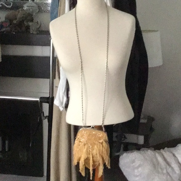 Handbags - Vintage gold beaded evening bag